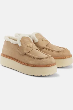 Prada Evolve suede platform loafers