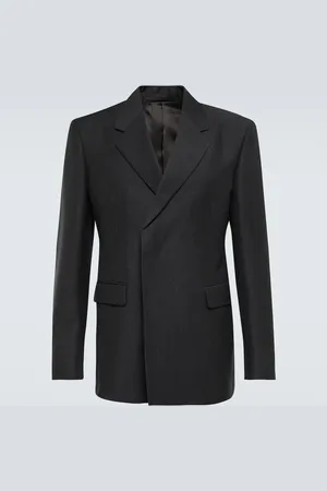 Prada Double-breasted mohair and wool blazer