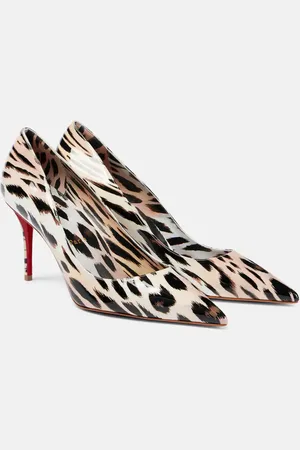 Christian Louboutin Miss Z 80 printed patent leather pumps