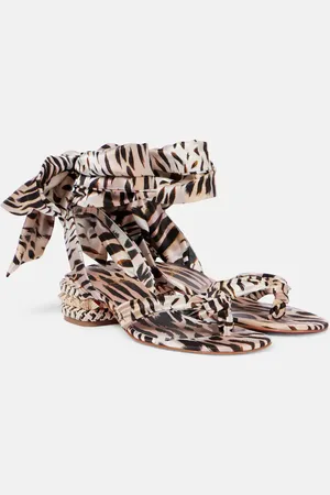 Christian Louboutin Pyra Du Desert 30 crÃªpe satin sandals