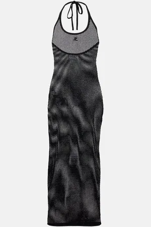 Courrèges CourrÃ¨ges Holistic sheer cotton midi dress