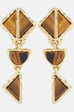 Oscar de la Renta Embellished drop earrings