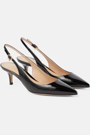 Gianvito Rossi Ribbon Sling 55 leather slingback pumps