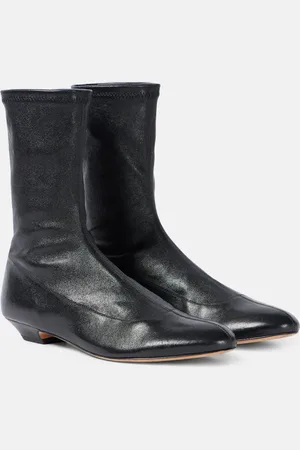 Khaite Apollo leather ankle boots