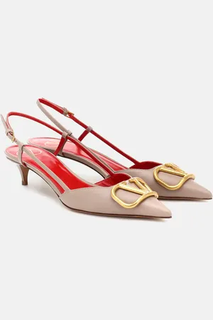 VALENTINO GARAVANI VLOGO leather slingback pumps