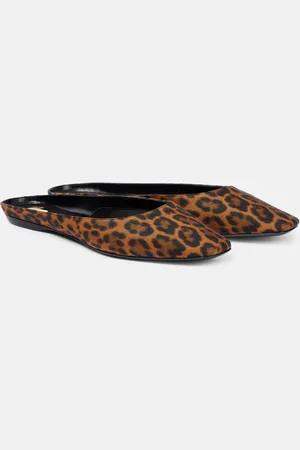 Saint Laurent Lido leopard-print mules