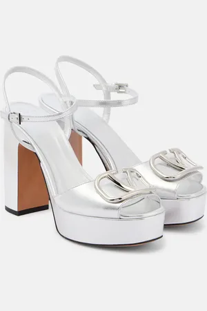 VALENTINO GARAVANI VLogo Signature metallic leather sandals