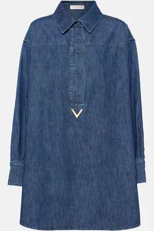 VALENTINO VGold chambray denim shirt dress