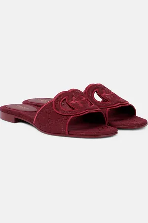 Gucci Interlocking G GG Canvas slides