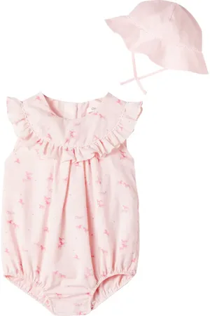 Chloé ChloÃ© Kids Baby cotton hat and playsuit set