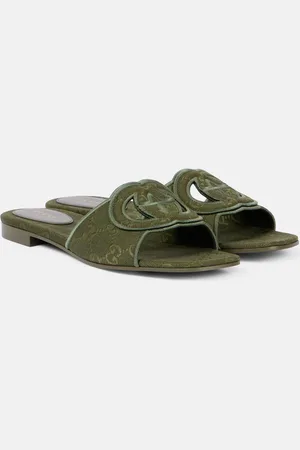 Gucci Interlocking G GG Canvas slides