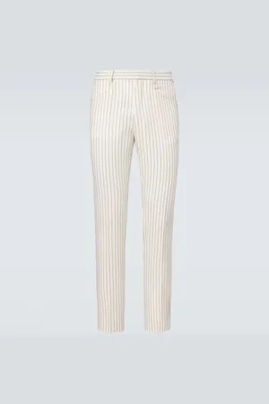 Tom Ford Dyllan wool and silk organza straight pants