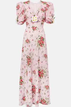 RODARTE Floral silk cocktail dress