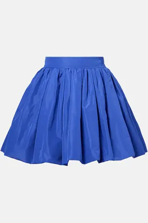Patou Gathered faille miniskirt