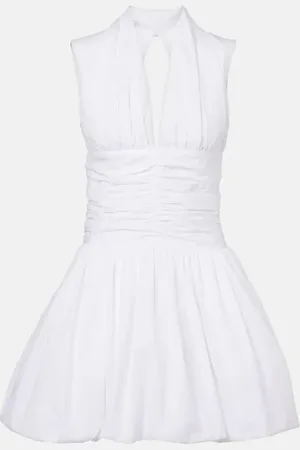 Patou Bloomer ruched cotton minidress