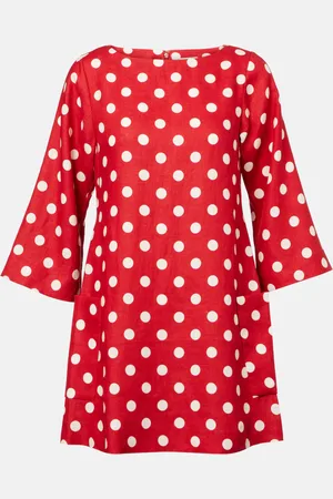 POSSE Nina polka-dot linen minidress