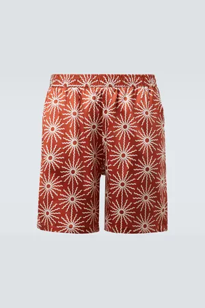 Frescobol Carioca Palma printed silk-blend shorts