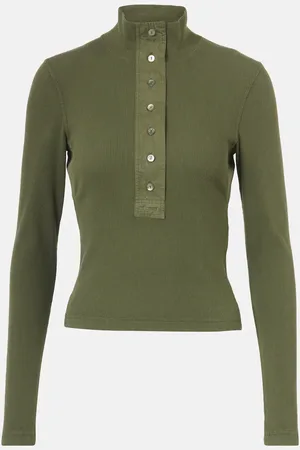 Gucci Ribbed-knit cotton polo sweater
