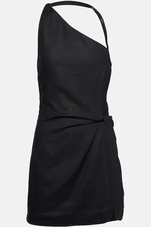 SIR Affogato asymmetric linen minidress
