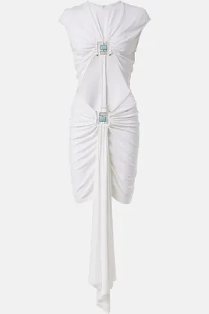CHRISTOPHER ESBER Gathered cutout jersey minidress