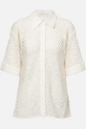 SIR Crochet cotton-blend shirt