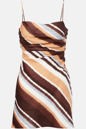 FAITHFULL THE BRAND Maryse striped linen minidress