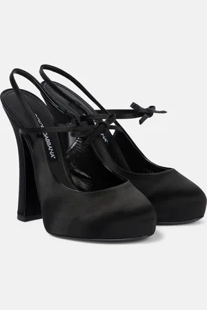 Dolce & Gabbana Vally satin slingback platform pumps