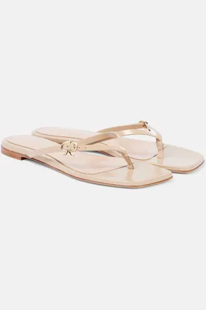 Gianvito Rossi Ribbon patent leather thong sandals