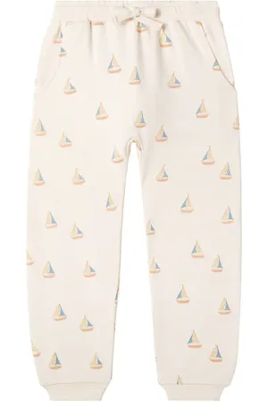Rylee + Cru Printed cotton-blend fleece sweatpants