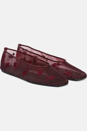 MAGDA BUTRYM Embroidered mesh ballet flats