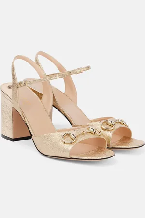 Gucci Horsebit metallic leather sandals