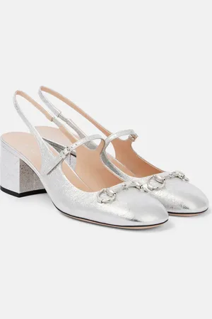 Gucci Horsebit leather slingback pumps