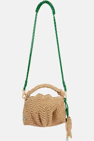 ALÉMAIS AlÃ©mais Horizon crochet raffia crossbody bag