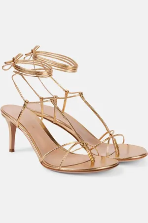 Gianvito Rossi 70 metallic leather thong sandals