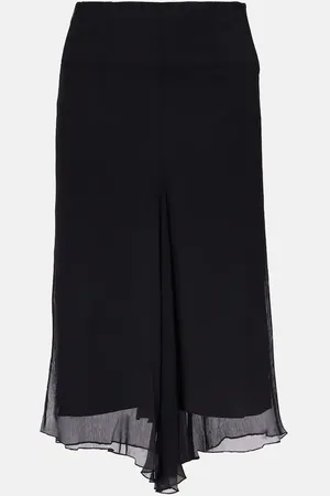 Victoria Beckham Silk chiffon midi skirt