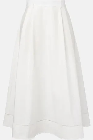 Rohe RÃ³he Embroidered cotton poplin maxi skirt