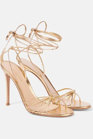 Gianvito Rossi 105 metallic leather sandals