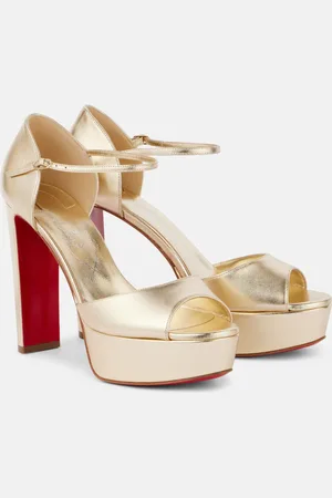 Christian Louboutin Sandaloo 130 leather peep-toe pumps