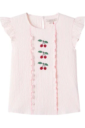 Konges Sløjd Konges SlÃ¸jd Ellie embroidered cotton seersucker top