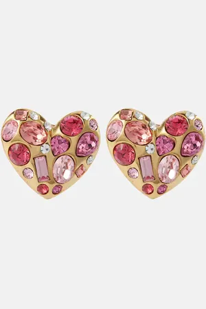 Oscar de la Renta Crystal-embellished clip-on earrings