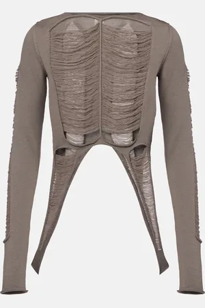 Rick Owens Distressed wool top