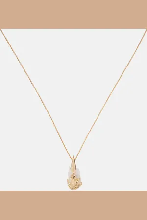 Bottega Veneta Rana embellished -plated necklace