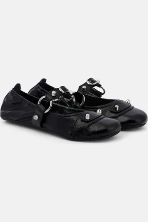 Balenciaga Le City leather Mary Jane flats