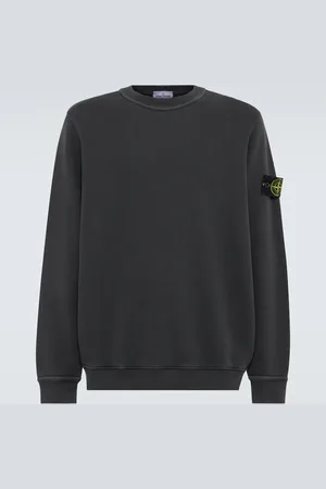 Stone Island Compass faded cotton jersey sweatshirt