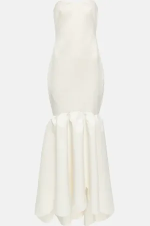 ROTATE Bridal strapless twill gown