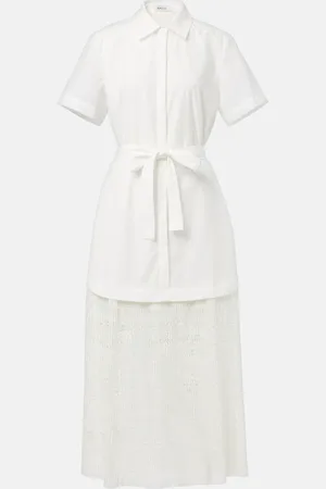 Simkhai Jenner poplin and lace shirt dress