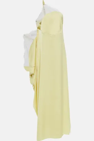 J.W.Anderson Lace-trimmed satin maxi dress