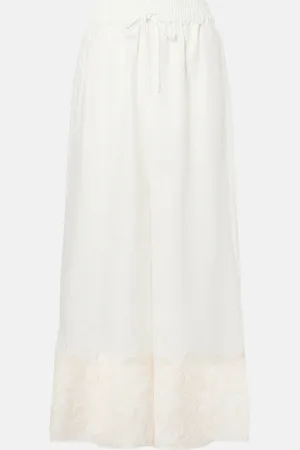 ALÉMAIS AlÃ©mais Embroidered linen culottes