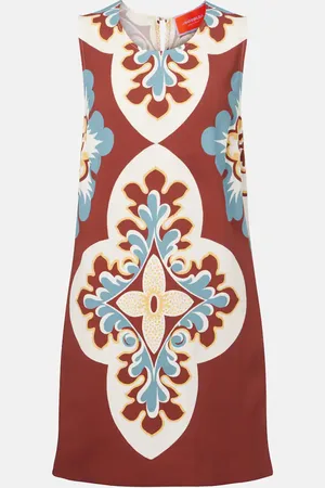 La DoubleJ Printed satin shift dress