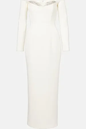 Ilkyaz Ozel Bridal Farah embellished off-shoulder midi dress